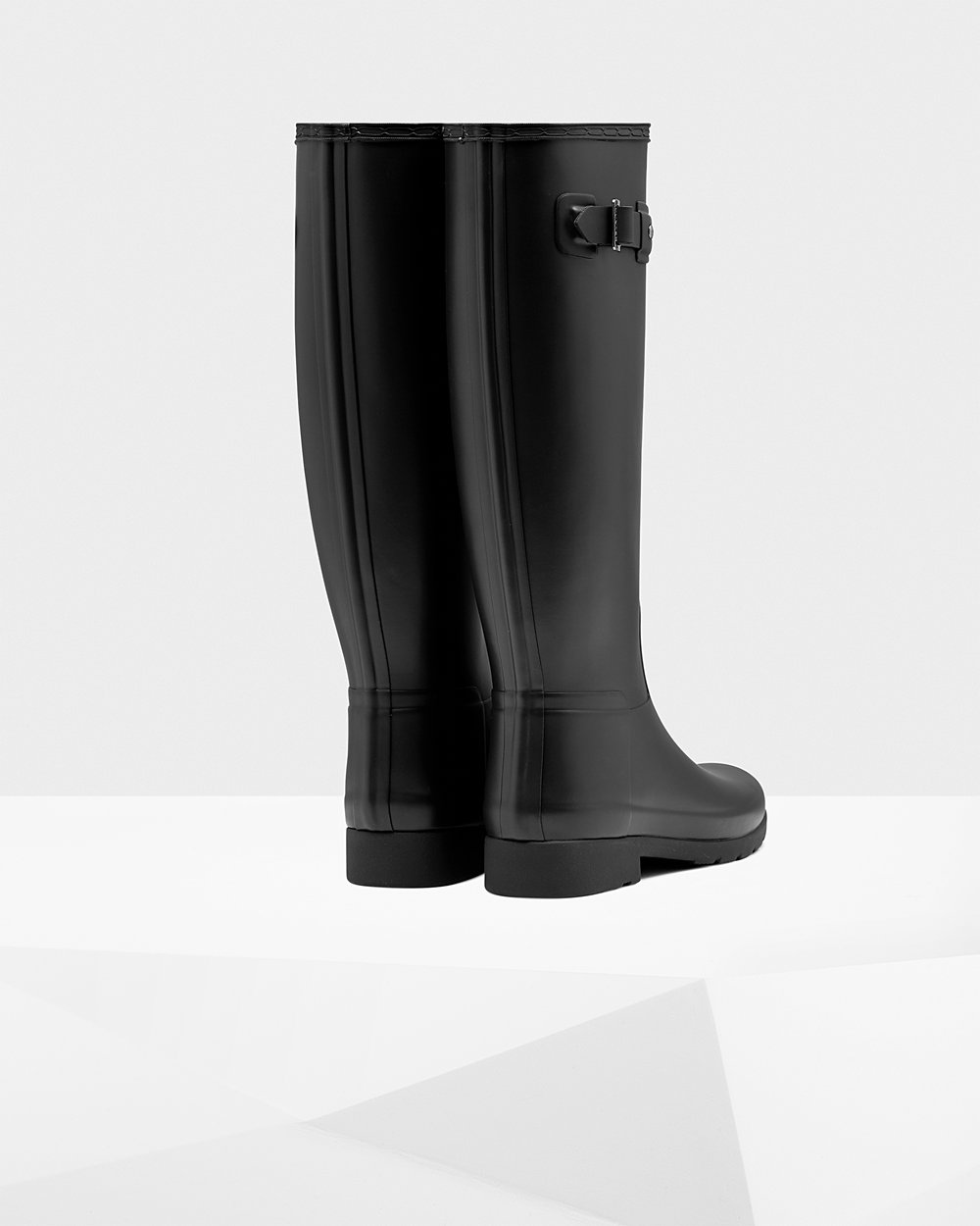 Womens Hunter Tall Rain Boots Black - Refined Slim Fit - 6320154-TN